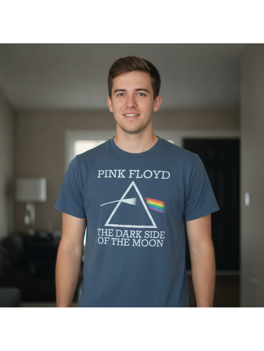 Men's Navy and Blue Tshirt